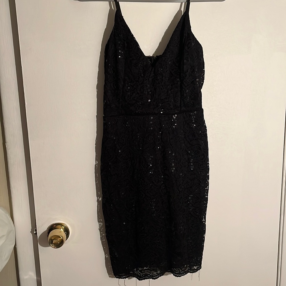 Black lace dress